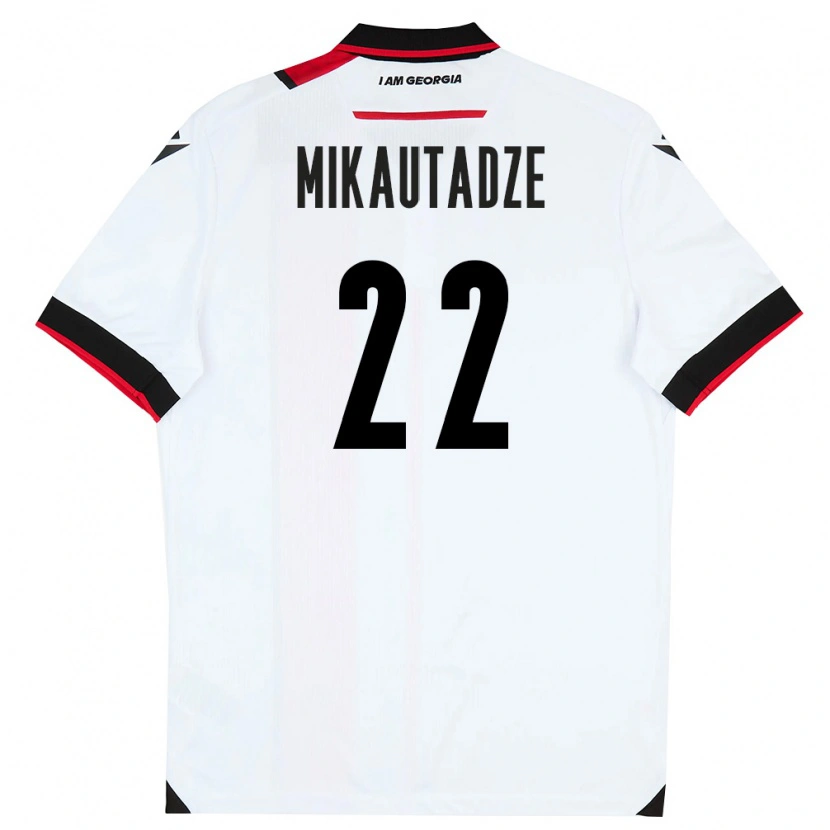 Danxen Men Georgia Georges Mikautadze #22 White Black Red Home Jersey 26-28 T-Shirt