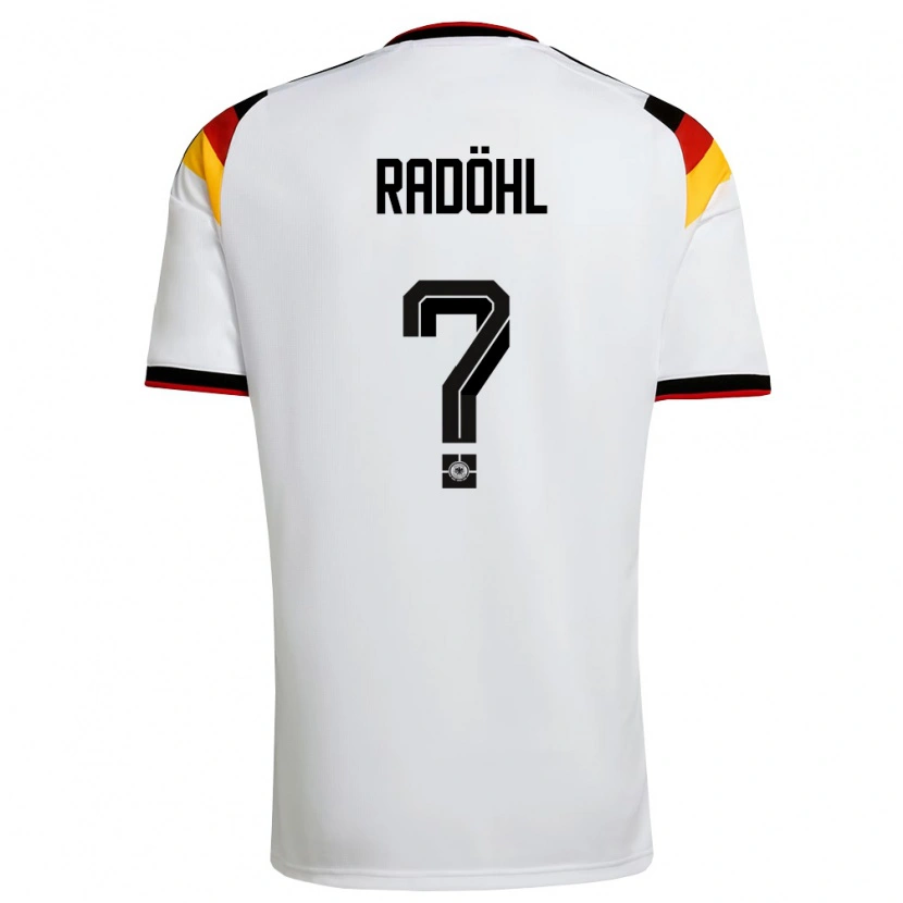 Danxen Men Germany Tim Radöhl #0 White Black Red Home Jersey 26-28 T-Shirt