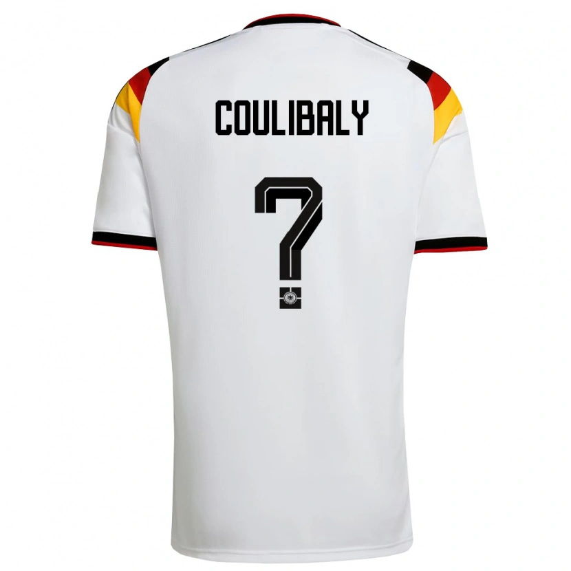 Danxen Men Germany Karim Coulibaly #0 White Black Red Home Jersey 26-28 T-Shirt