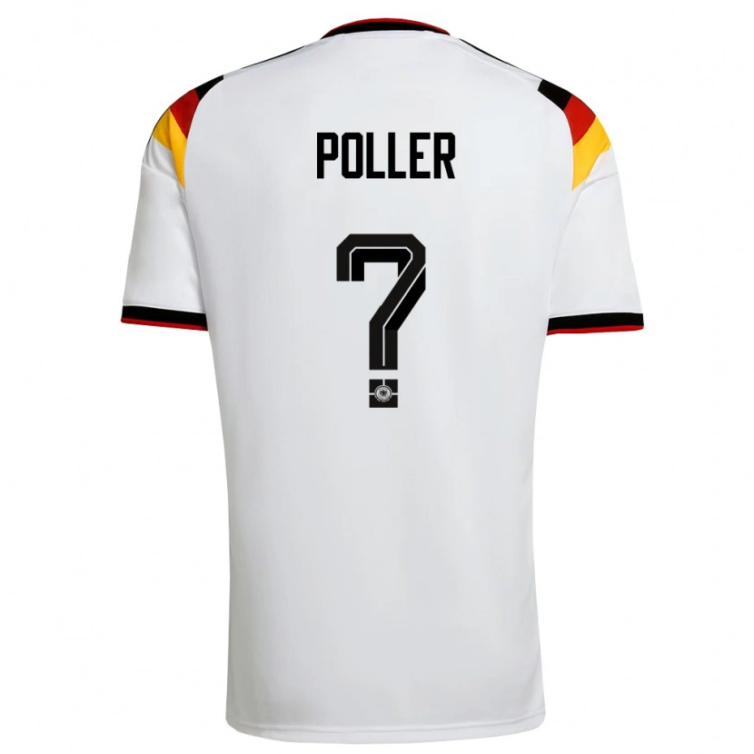 Danxen Men Germany Tiago Poller #0 White Black Red Home Jersey 26-28 T-Shirt