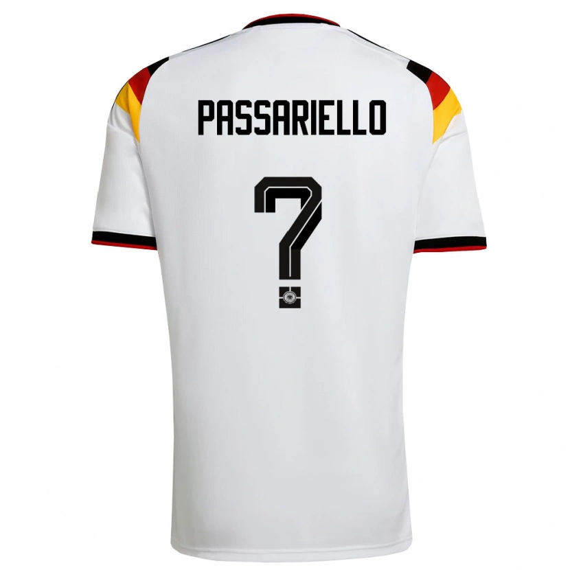 Danxen Men Germany Samuel Passariello #0 White Black Red Home Jersey 26-28 T-Shirt