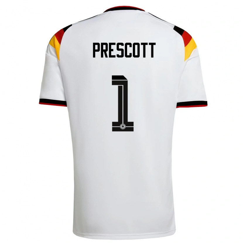 Danxen Men Germany Leonard Prescott #1 White Black Red Home Jersey 26-28 T-Shirt