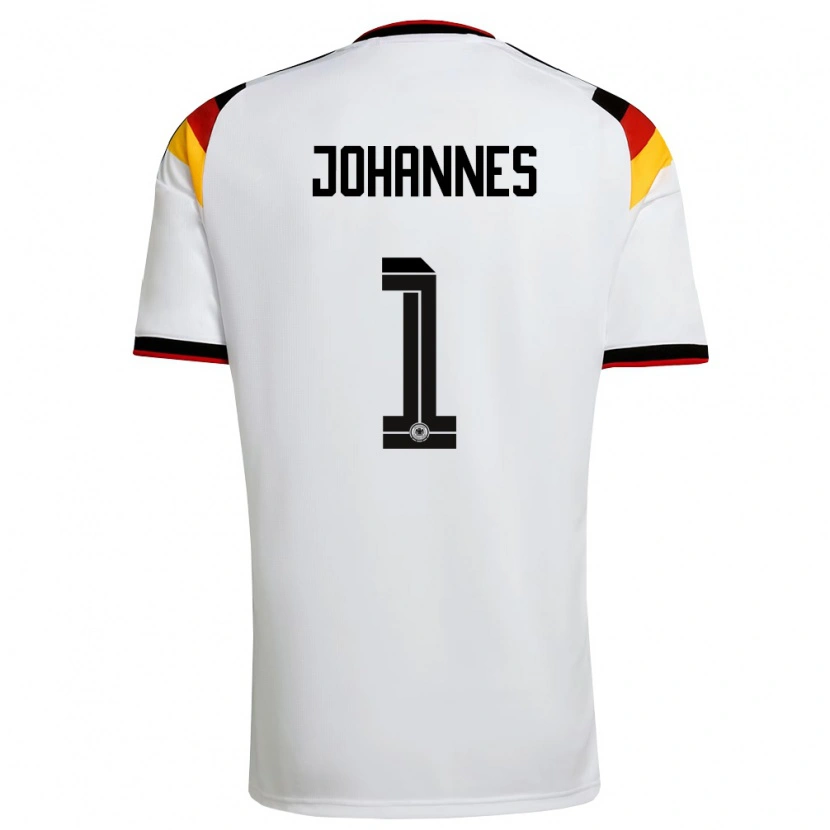 Danxen Men Germany Stina Johannes #1 White Black Red Home Jersey 26-28 T-Shirt