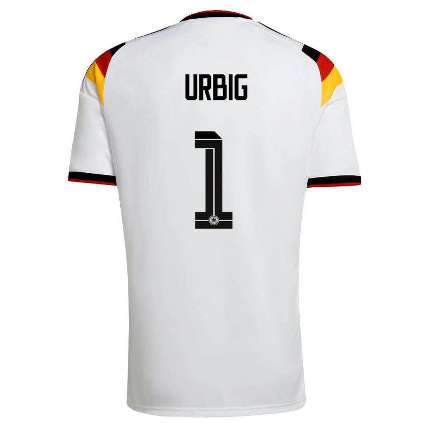 Danxen Men Germany Jonas Urbig #1 White Black Red Home Jersey 26-28 T-Shirt