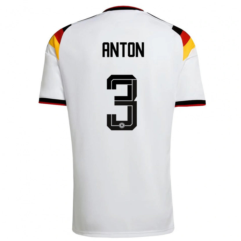 Danxen Men Germany Waldemar Anton #3 White Black Red Home Jersey 26-28 T-Shirt