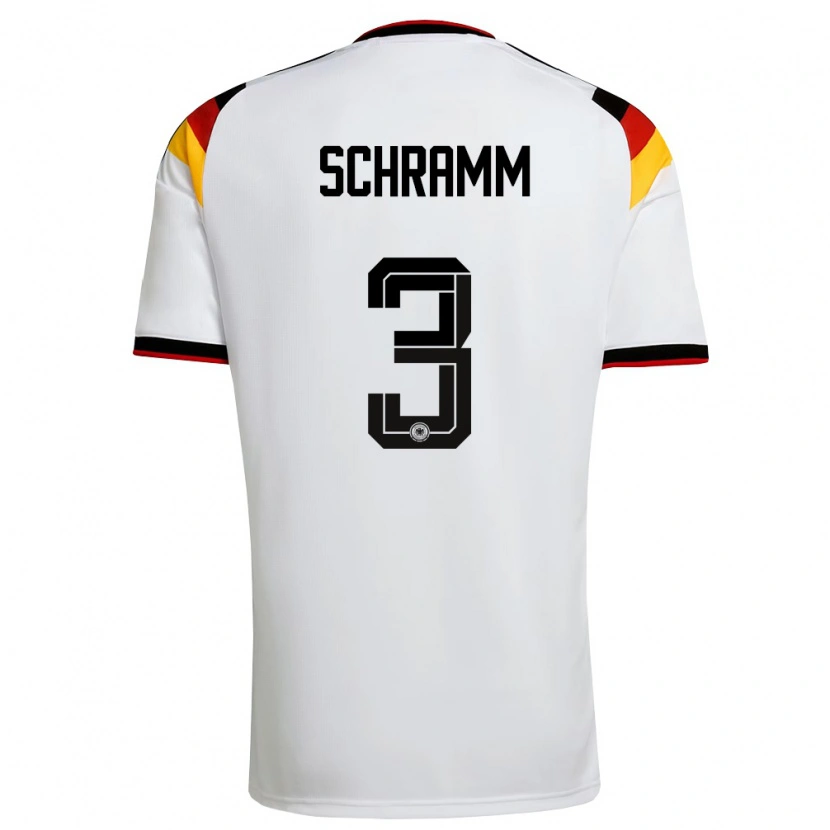 Danxen Men Germany Collin Schramm #3 White Black Red Home Jersey 26-28 T-Shirt