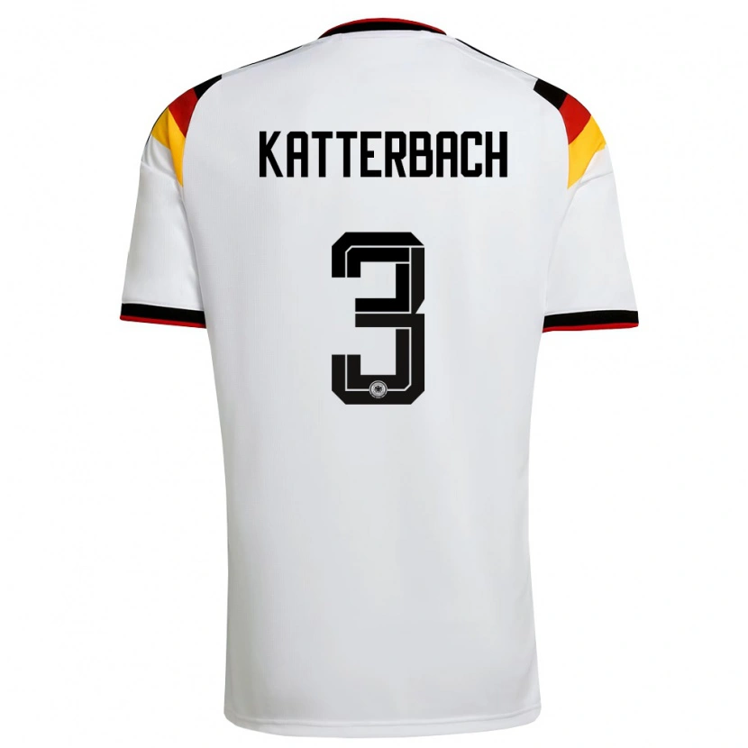 Danxen Men Germany Noah Katterbach #3 White Black Red Home Jersey 26-28 T-Shirt