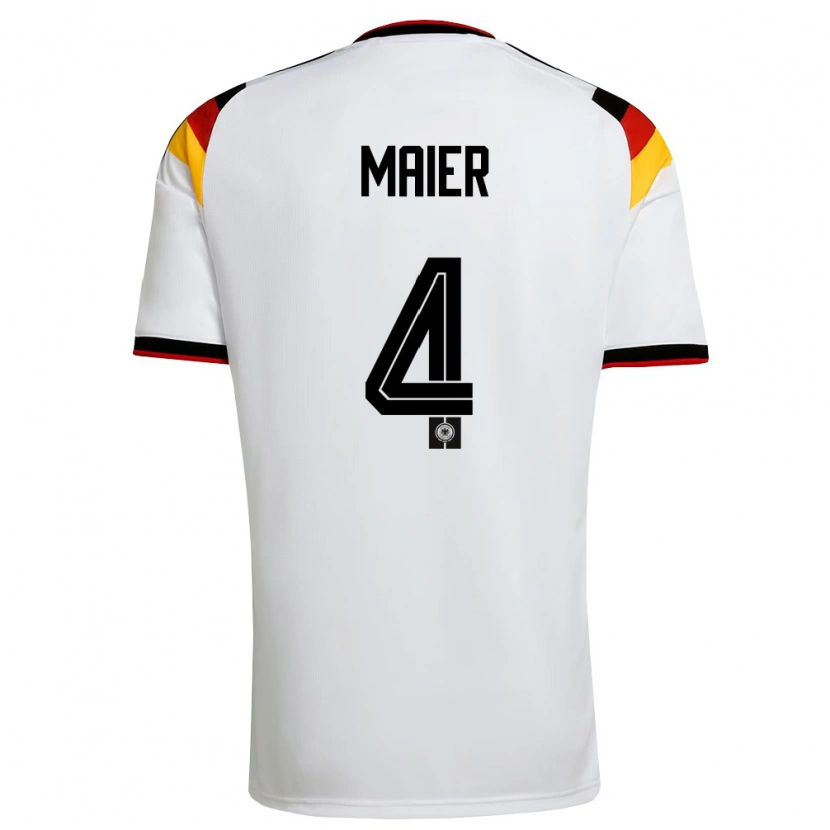 Danxen Men Germany Leonie Maier #4 White Black Red Home Jersey 26-28 T-Shirt