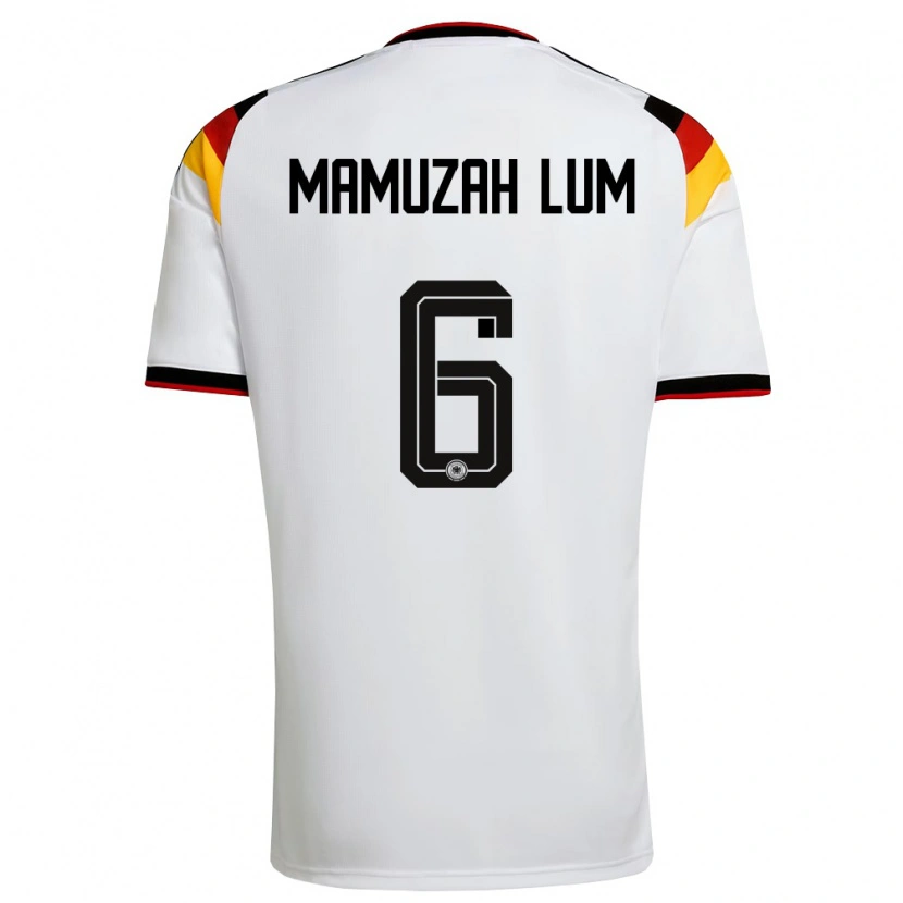 Danxen Men Germany Boris Mamuzah Lum #6 White Black Red Home Jersey 26-28 T-Shirt