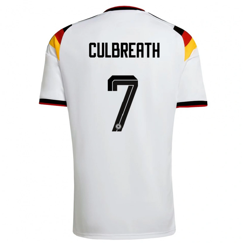 Danxen Men Germany Montrell Culbreath #7 White Black Red Home Jersey 26-28 T-Shirt