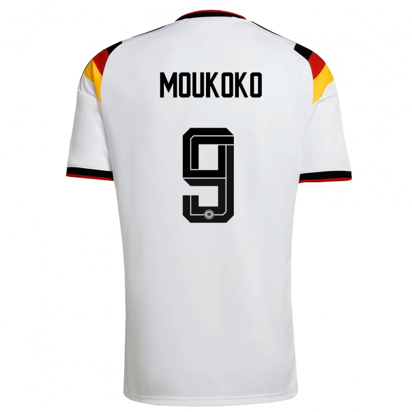Danxen Men Germany Youssoufa Moukoko #9 White Black Red Home Jersey 26-28 T-Shirt