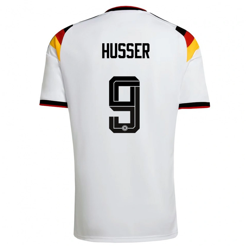 Danxen Men Germany Denis Husser #9 White Black Red Home Jersey 26-28 T-Shirt