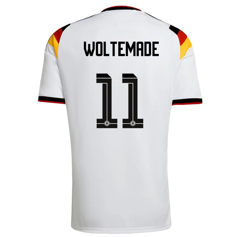 Danxen Men Germany Nick Woltemade #11 White Black Red Home Jersey 26-28 T-Shirt