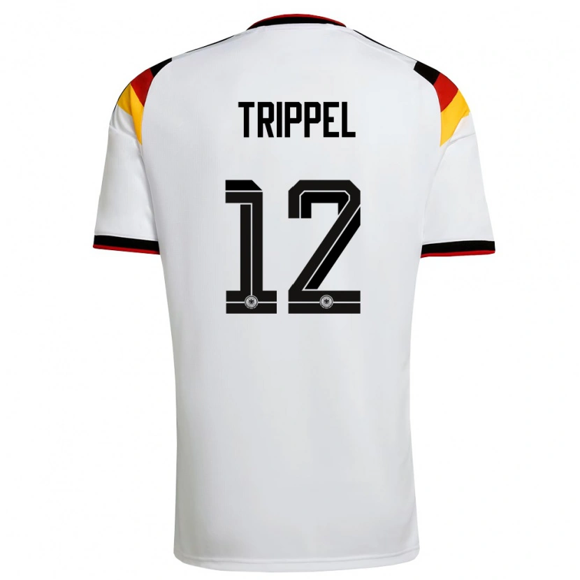 Danxen Men Germany Marcello Trippel #12 White Black Red Home Jersey 26-28 T-Shirt