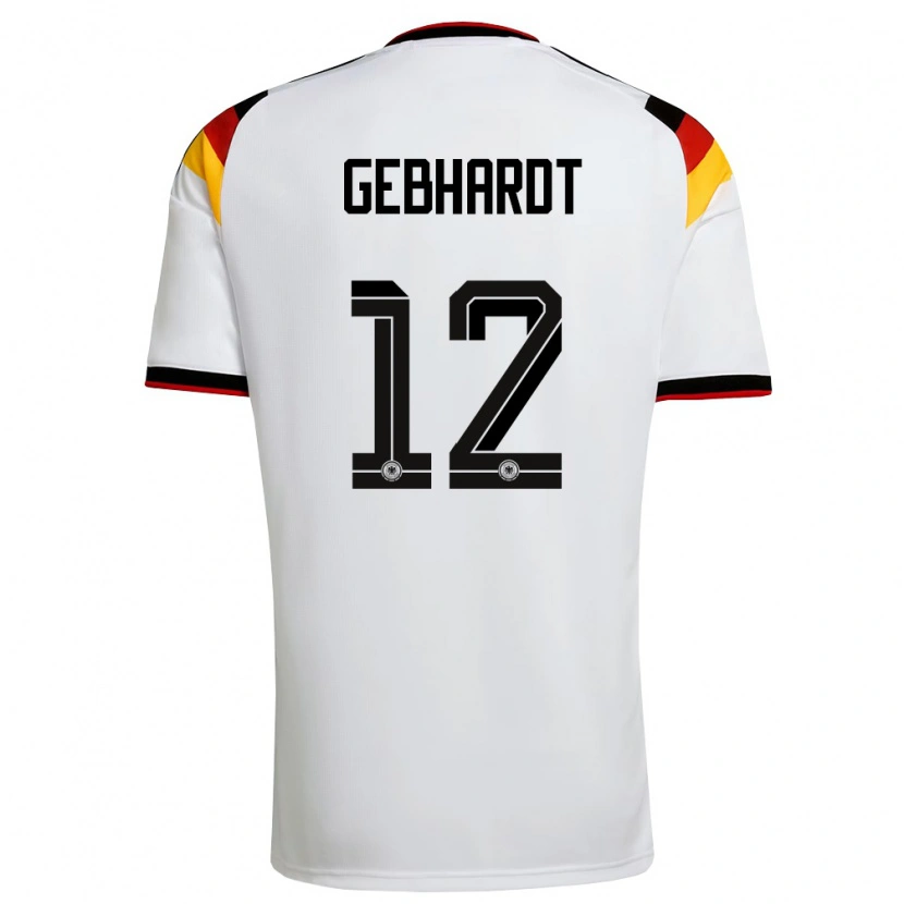 Danxen Men Germany Felix Gebhardt #12 White Black Red Home Jersey 26-28 T-Shirt