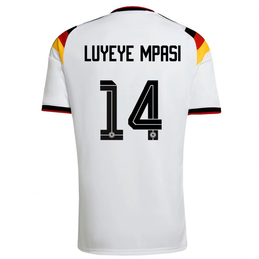 Danxen Men Germany Seal Luyeye Mpasi #14 White Black Red Home Jersey 26-28 T-Shirt