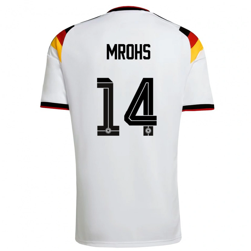 Danxen Men Germany Daniel Mrohs #14 White Black Red Home Jersey 26-28 T-Shirt