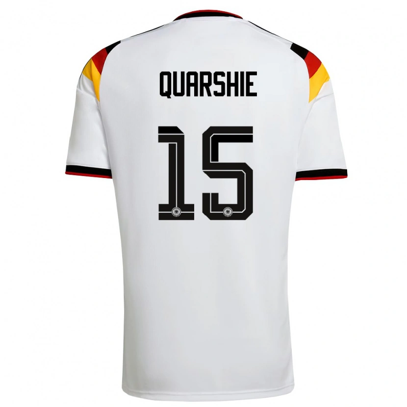 Danxen Men Germany Joshua Quarshie #15 White Black Red Home Jersey 26-28 T-Shirt