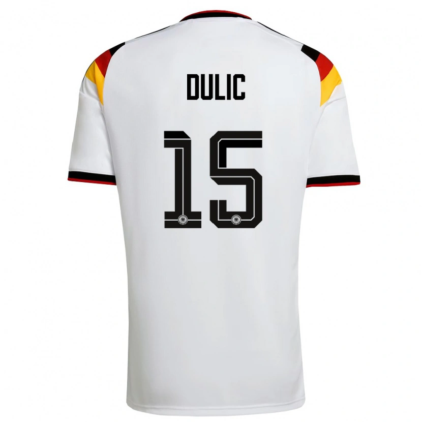 Danxen Men Germany Sean Dulic #15 White Black Red Home Jersey 26-28 T-Shirt