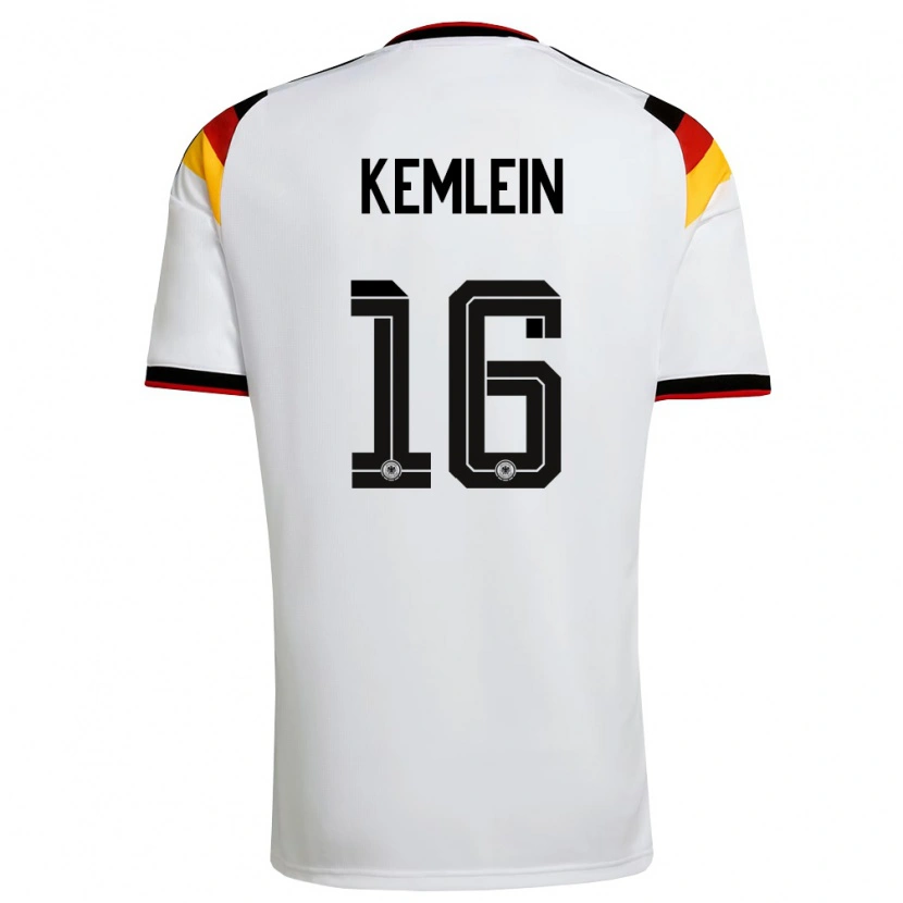 Danxen Men Germany Aljoscha Kemlein #16 White Black Red Home Jersey 26-28 T-Shirt