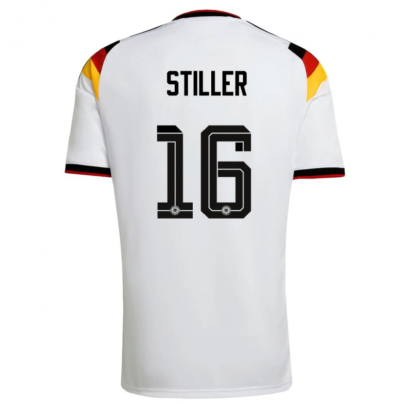 Danxen Men Germany Angelo Stiller #16 White Black Red Home Jersey 26-28 T-Shirt