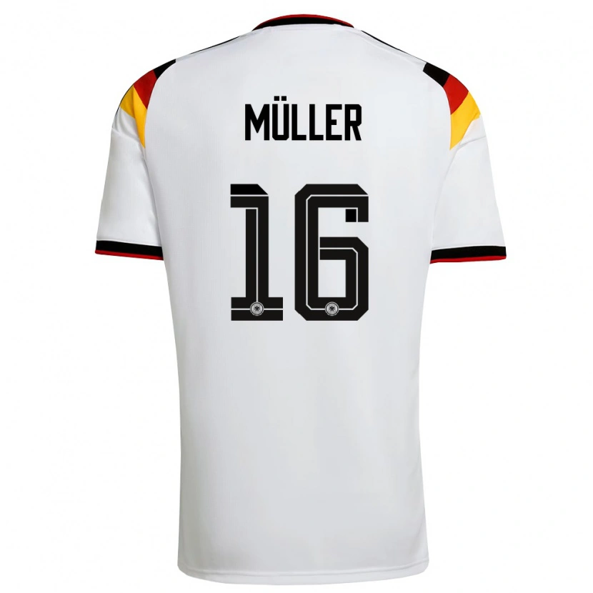 Danxen Men Germany Ruben Müller #16 White Black Red Home Jersey 26-28 T-Shirt