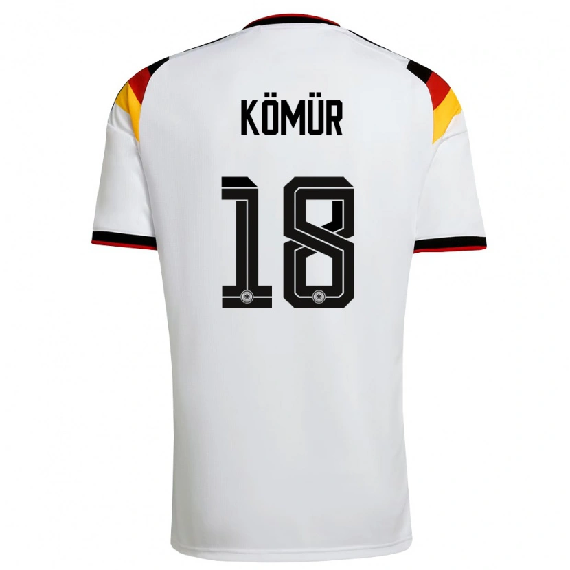 Danxen Men Germany Mert Kömür #18 White Black Red Home Jersey 26-28 T-Shirt