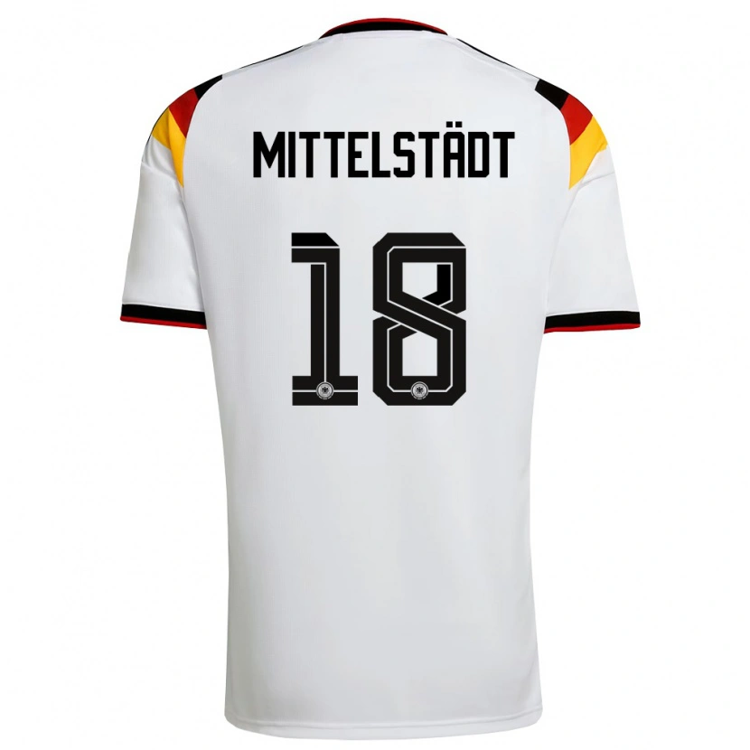 Danxen Men Germany Maximilian Mittelstädt #18 White Black Red Home Jersey 26-28 T-Shirt