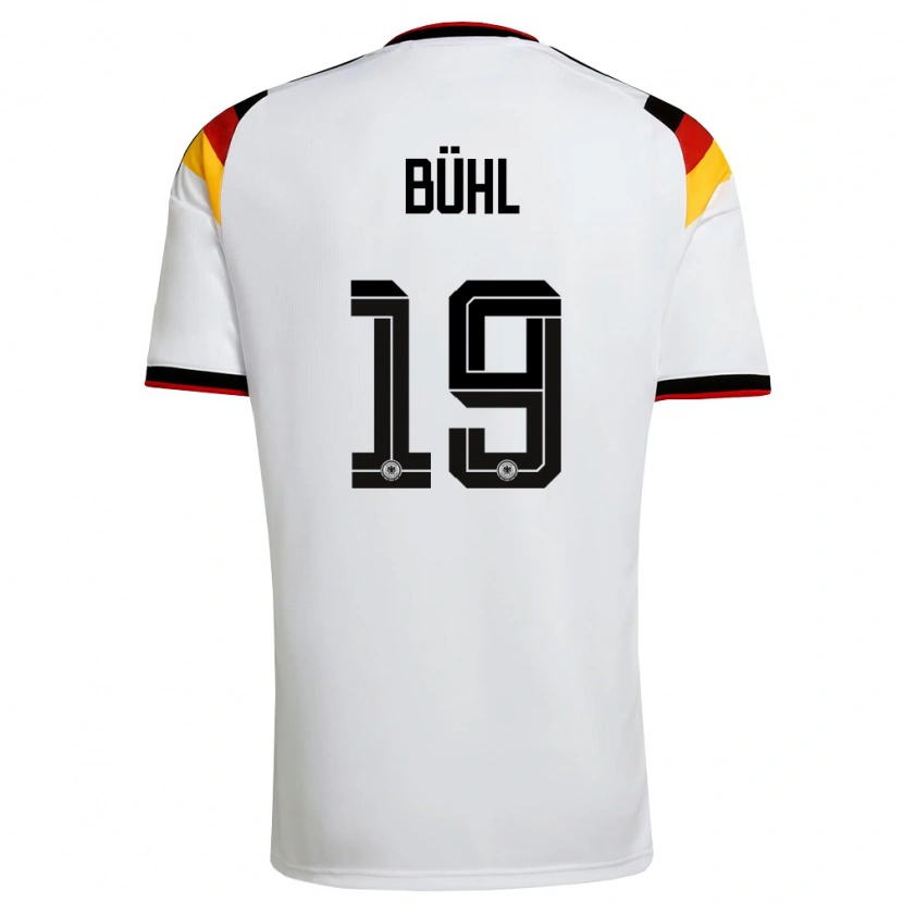Danxen Men Germany Klara Buhl #19 White Black Red Home Jersey 26-28 T-Shirt