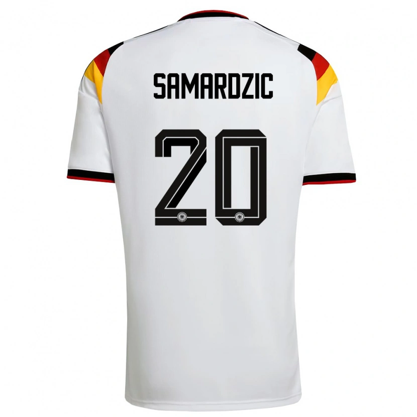 Danxen Men Germany Lazar Samardzic #20 White Black Red Home Jersey 26-28 T-Shirt