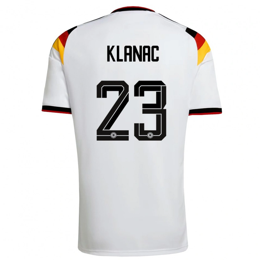 Danxen Men Germany Leon Klanac #23 White Black Red Home Jersey 26-28 T-Shirt