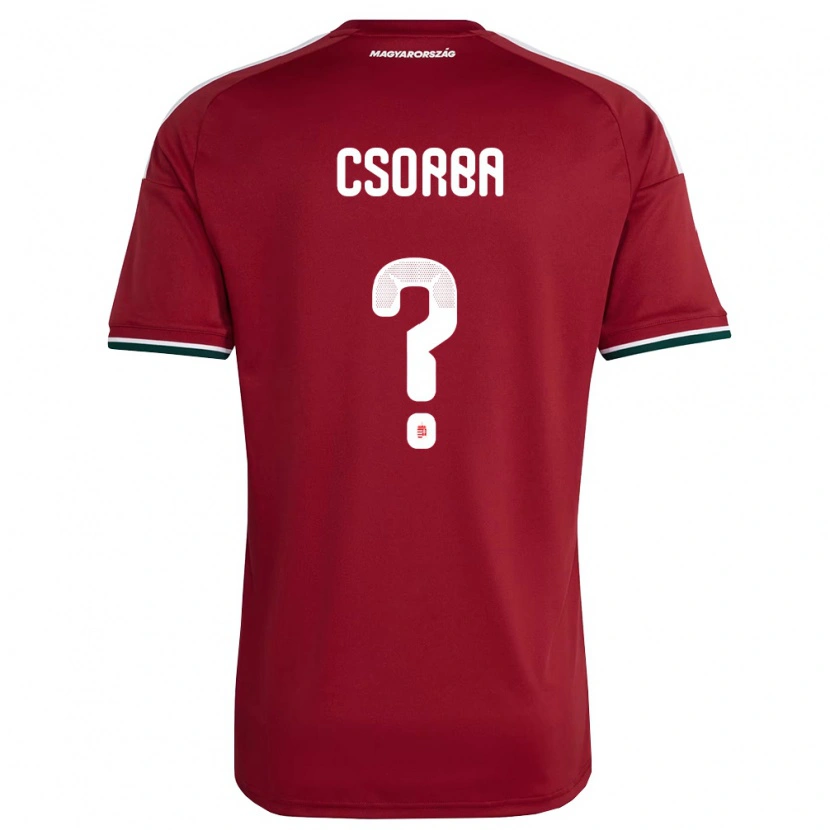 Danxen Men Hungary Noel Csorba #0 Red White Green Home Jersey 26-28 T-Shirt