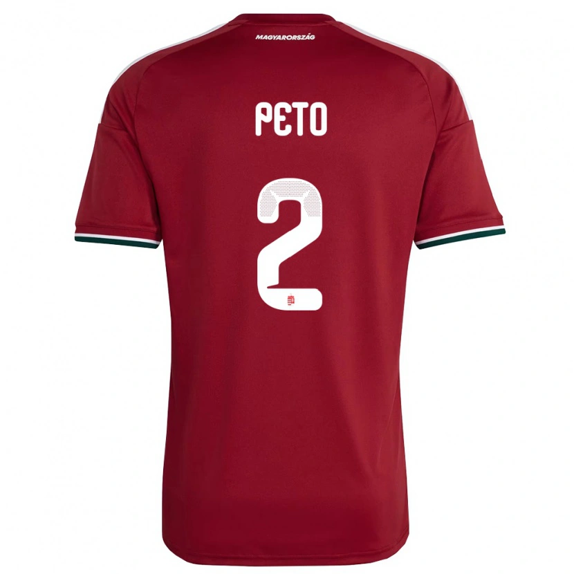 Danxen Men Hungary Botond Pető #2 Red White Green Home Jersey 26-28 T-Shirt