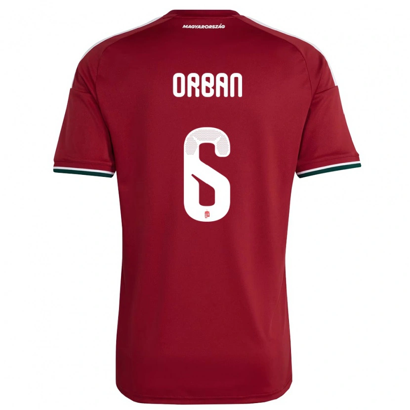 Danxen Men Hungary Willi Orbán #6 Red White Green Home Jersey 26-28 T-Shirt