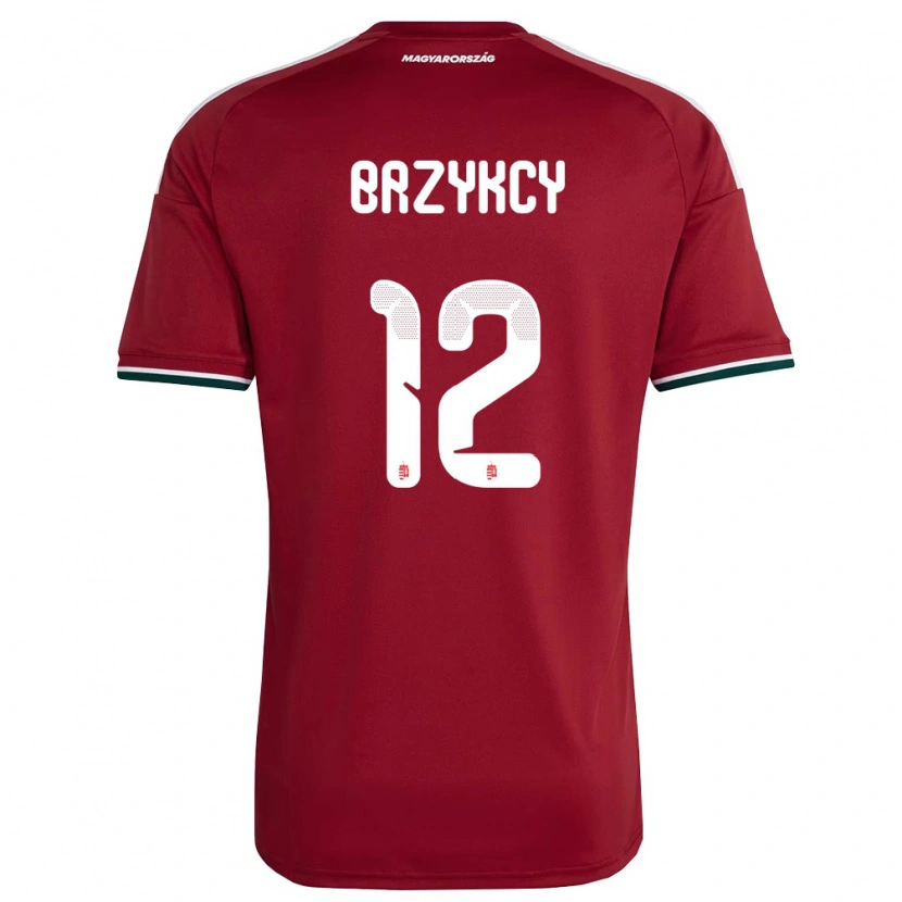 Danxen Men Hungary Lauren Brzykcy #12 Red White Green Home Jersey 26-28 T-Shirt