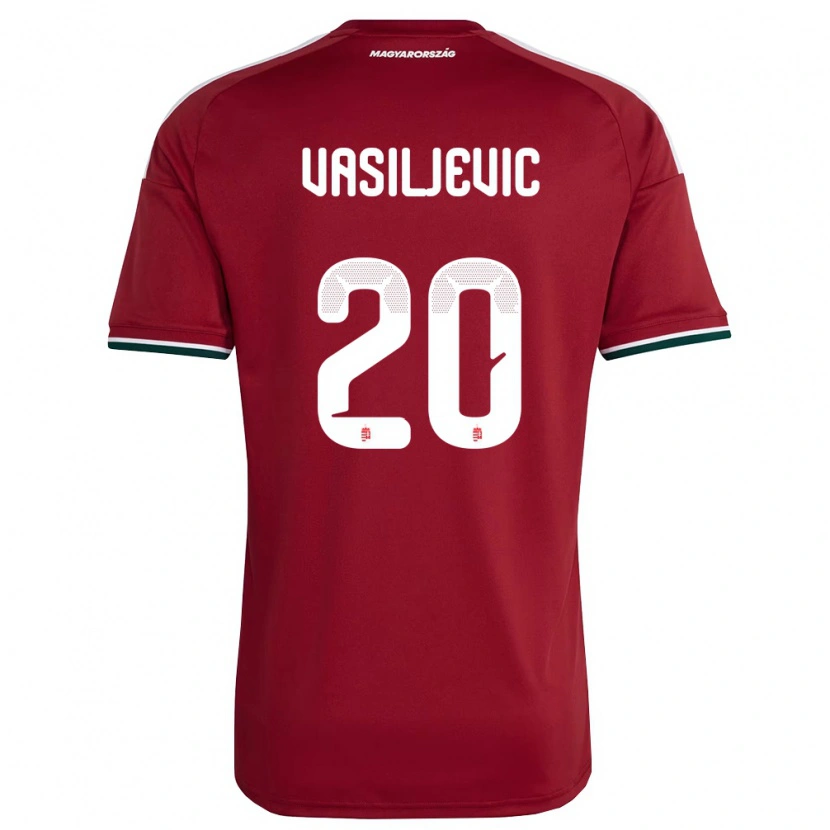 Danxen Men Hungary Andrej Vasiljevic #20 Red White Green Home Jersey 26-28 T-Shirt