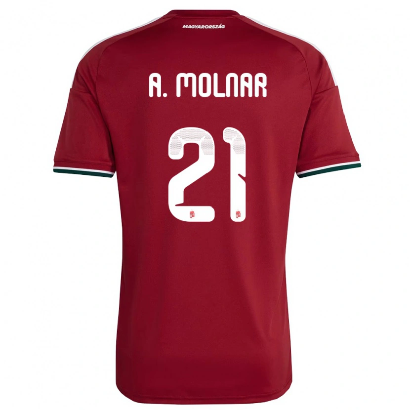 Danxen Men Hungary Ádin Molnár #21 Red White Green Home Jersey 26-28 T-Shirt