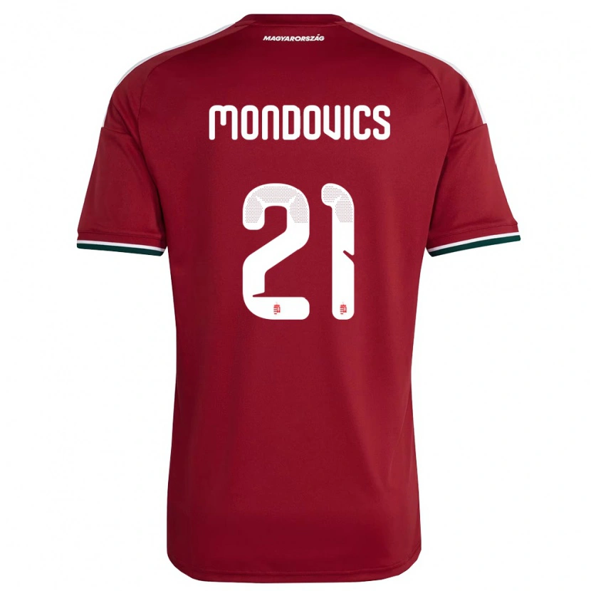 Danxen Men Hungary Kevin Mondovics #21 Red White Green Home Jersey 26-28 T-Shirt