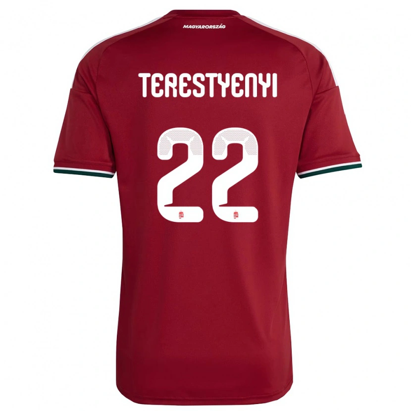 Danxen Men Hungary Anna Terestyényi #22 Red White Green Home Jersey 26-28 T-Shirt