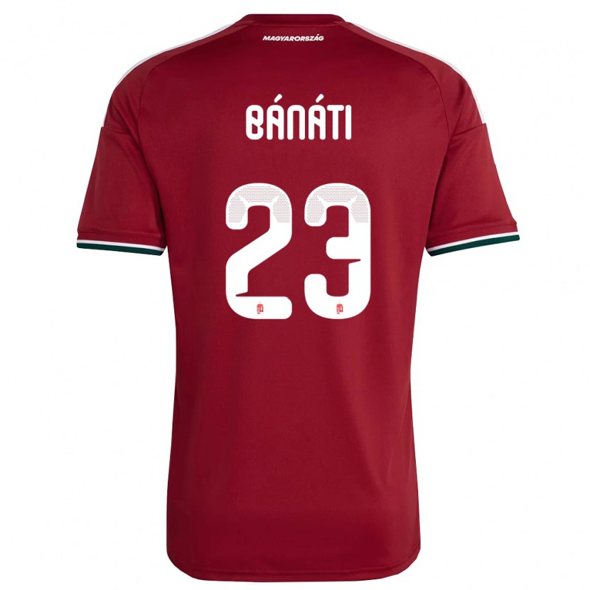 Danxen Men Hungary Kevin Bánáti #23 Red White Green Home Jersey 26-28 T-Shirt