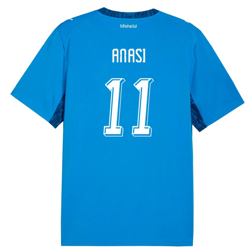 Danxen Men Iceland Natasha Anasi #11 Blue Navy Home Jersey 26-28 T-Shirt