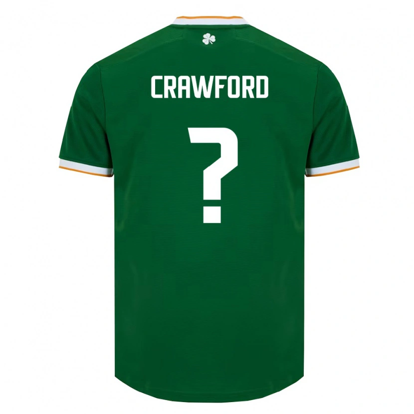 Danxen Men Ireland James Crawford #0 Dark Green White Home Jersey 26-28 T-Shirt