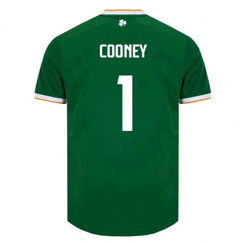 Danxen Men Ireland Oisin Cooney #1 Dark Green White Home Jersey 26-28 T-Shirt