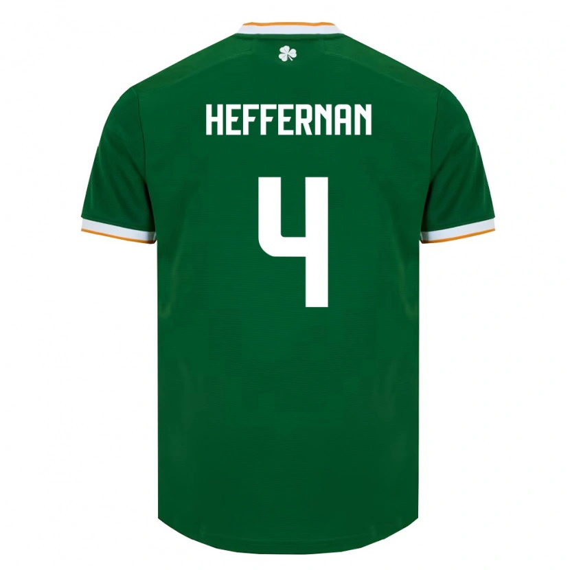 Danxen Men Ireland Cathal Heffernan #4 Dark Green White Home Jersey 26-28 T-Shirt