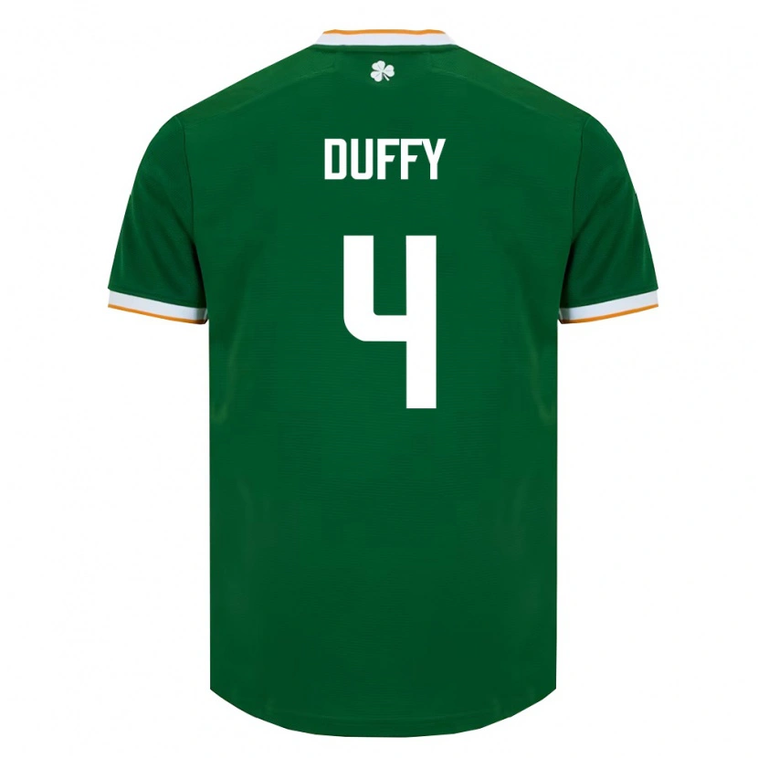 Danxen Men Ireland Shane Duffy #4 Dark Green White Home Jersey 26-28 T-Shirt