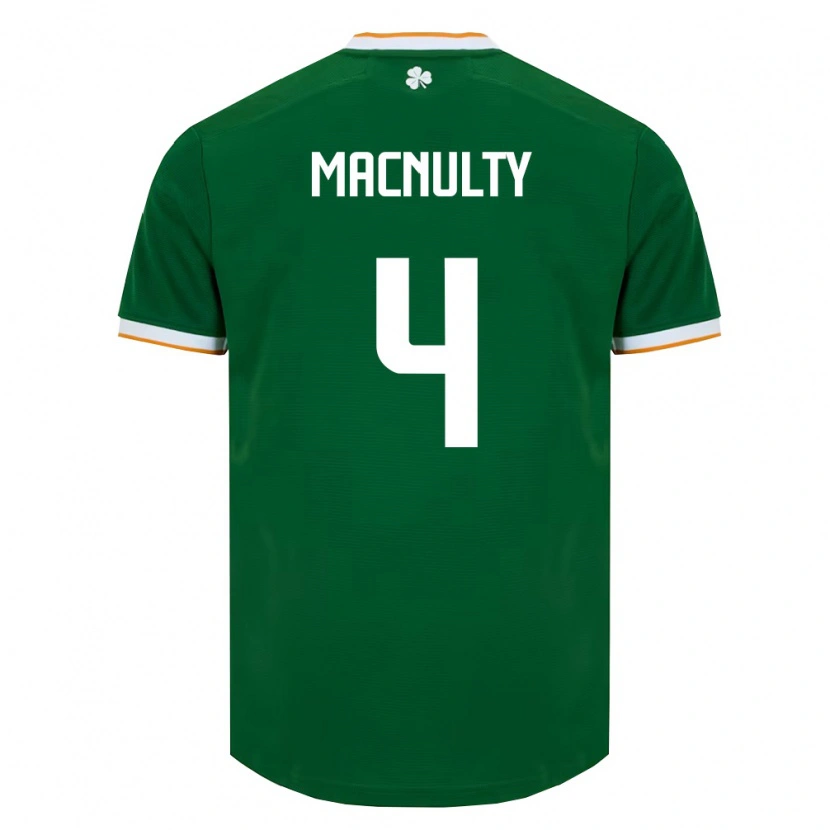 Danxen Men Ireland Anselmo García Macnulty #4 Dark Green White Home Jersey 26-28 T-Shirt