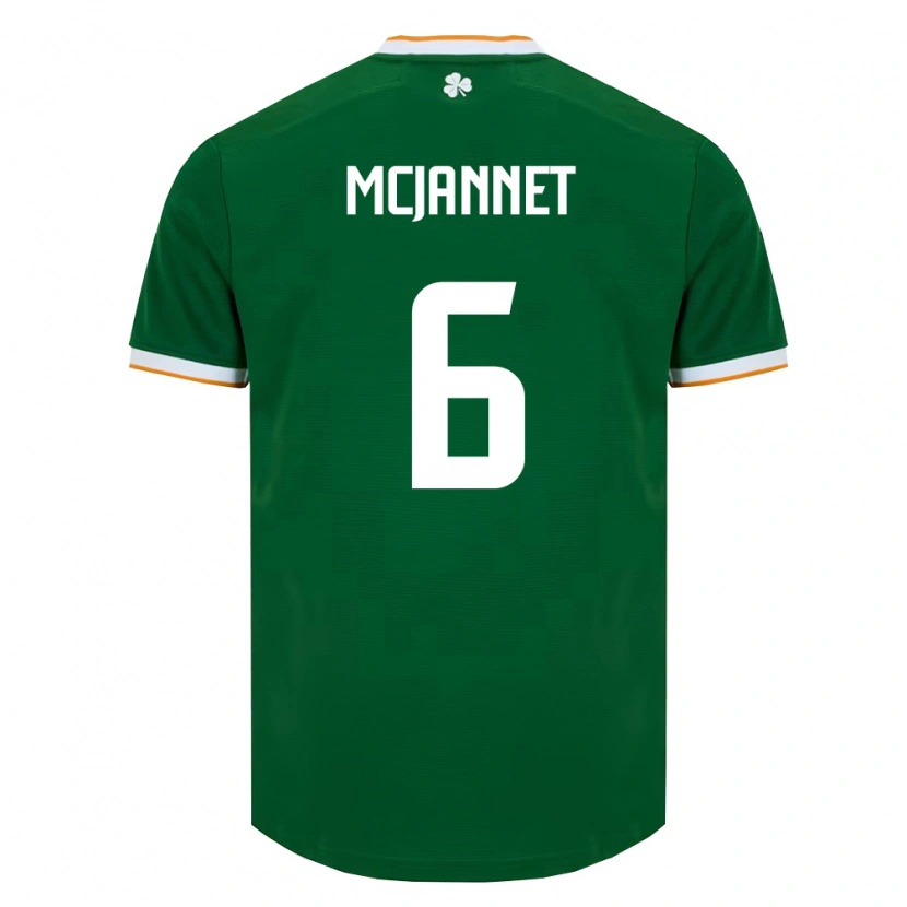 Danxen Men Ireland Ed Mcjannet #6 Dark Green White Home Jersey 26-28 T-Shirt