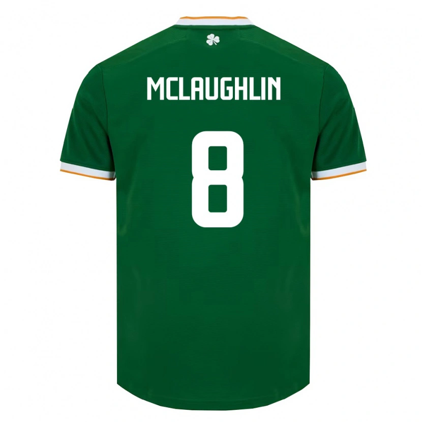 Danxen Men Ireland Roma Mclaughlin #8 Dark Green White Home Jersey 26-28 T-Shirt