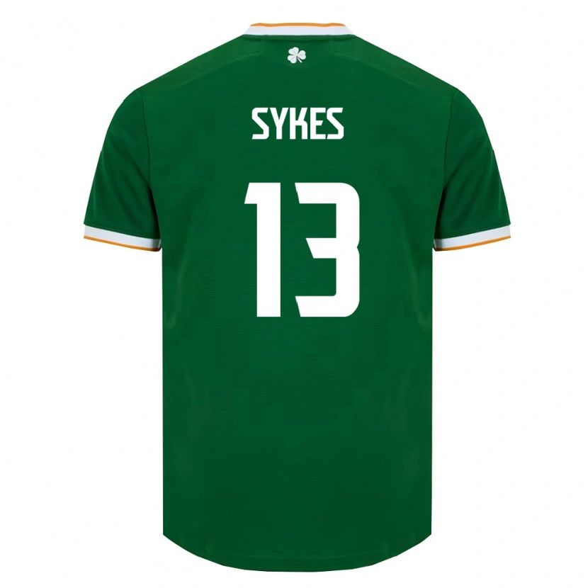 Danxen Men Ireland Mark Sykes #13 Dark Green White Home Jersey 26-28 T-Shirt