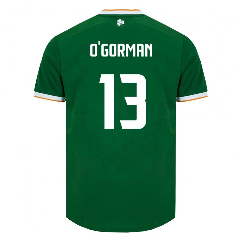 Danxen Men Ireland Áine O'gorman #13 Dark Green White Home Jersey 26-28 T-Shirt